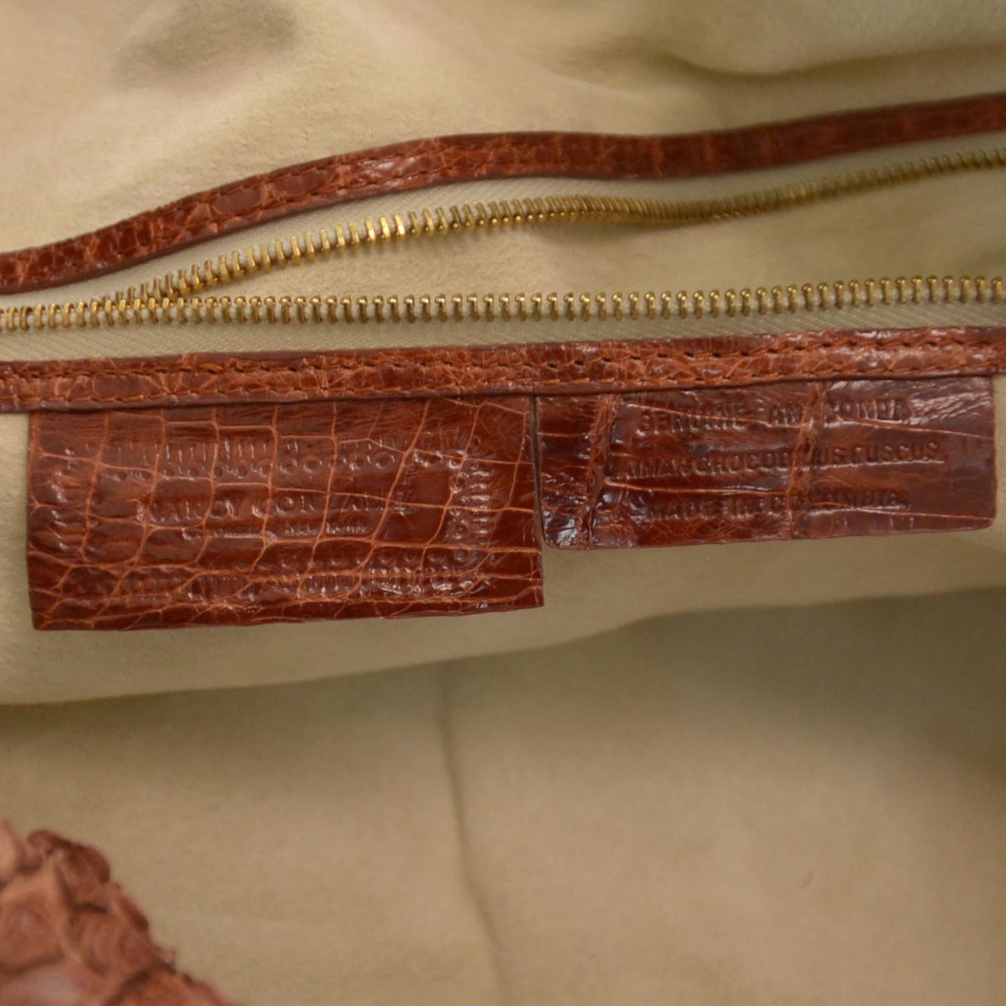 Crocodile Python Embossed Shoulder Bag