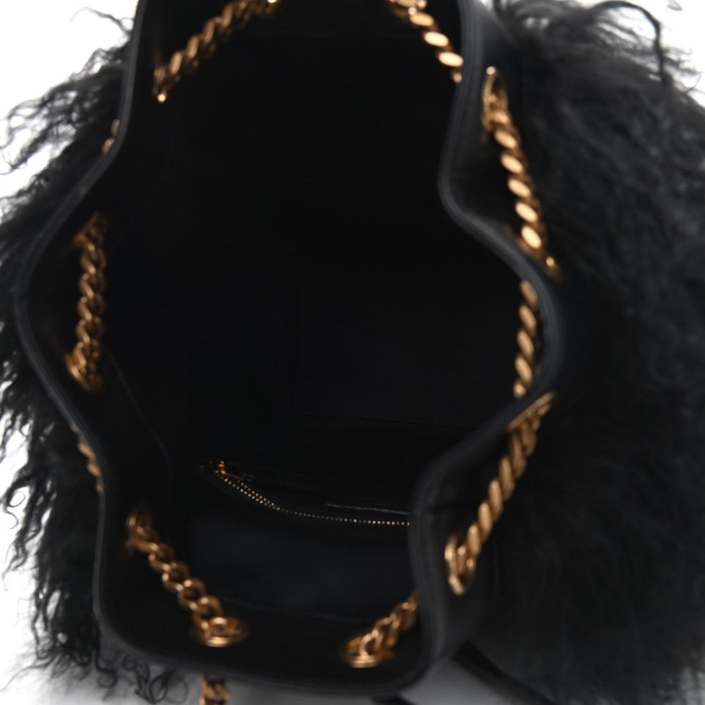 Shearling Lambskin Joe Backpack Black