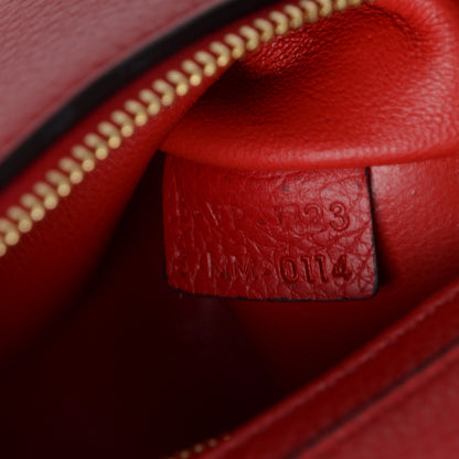 Celine Drummed Calfskin Suede Small Trapeze Coquelicot 9 of 9