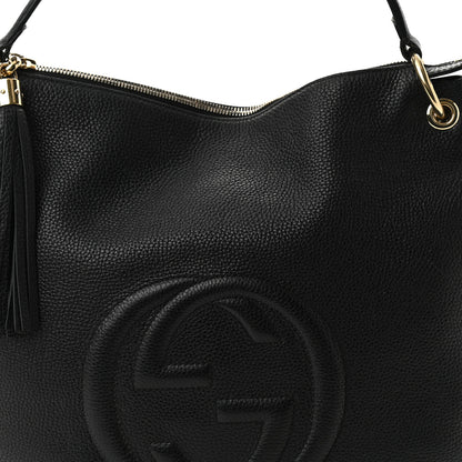 Gucci Pebbled Calfskin Large Soho Hobo Black 8 of 10