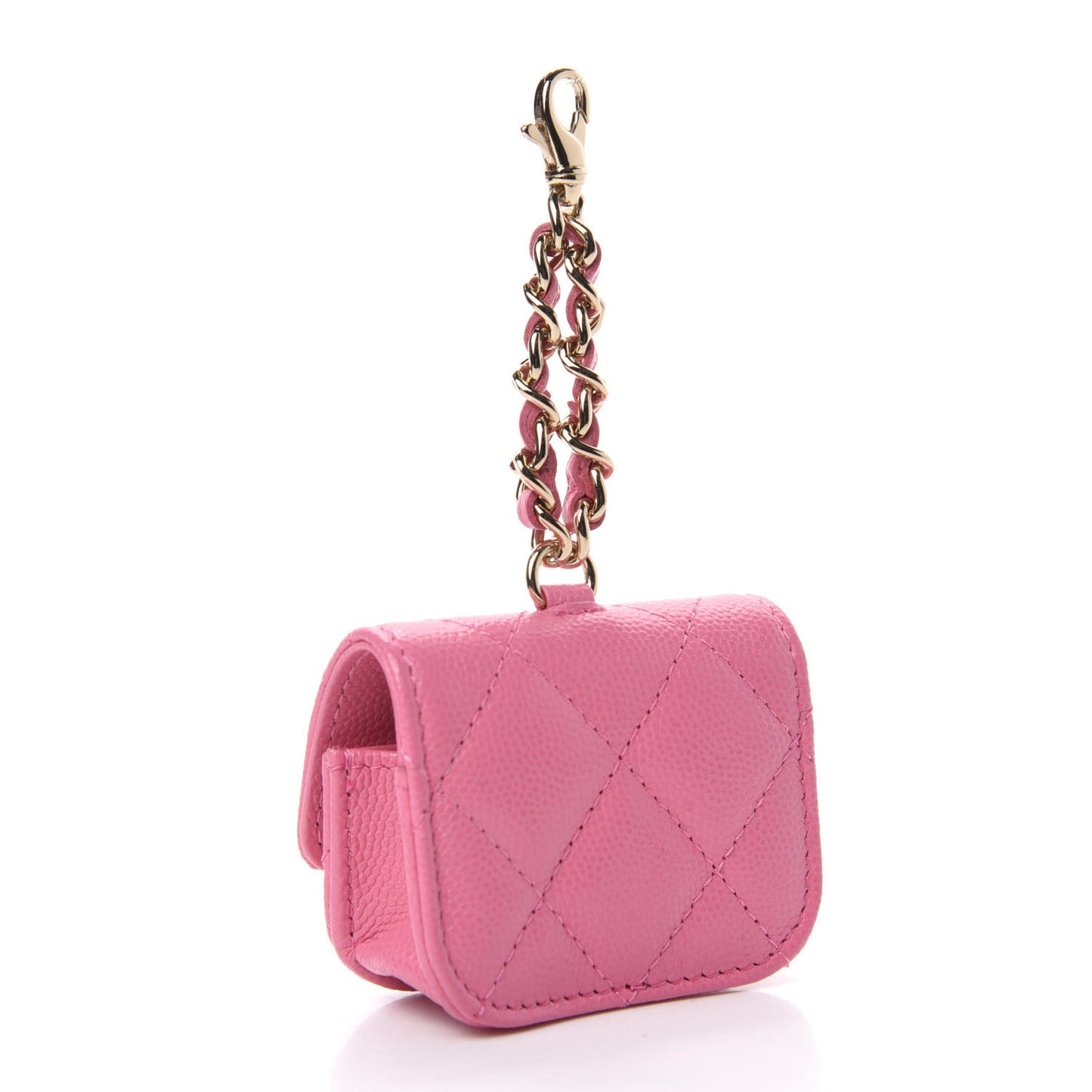 Caviar Quilted Crystal CC Airpods Pro Case Pink