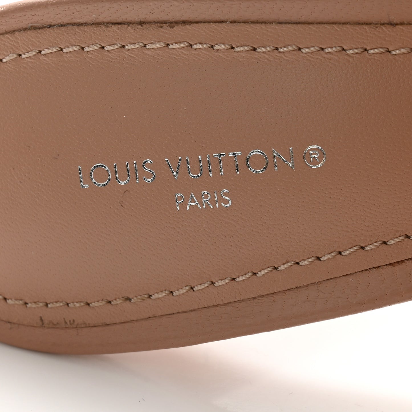 Lambskin Embossed Monogram Revival Mules 38.5 Beige