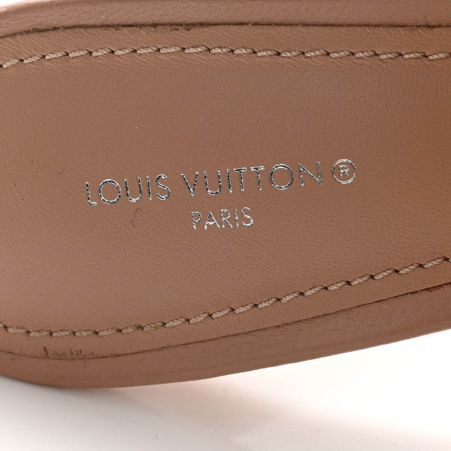 Louis Vuitton Lambskin Embossed Monogram Revival Mules 38.5 Beige 6 of 9