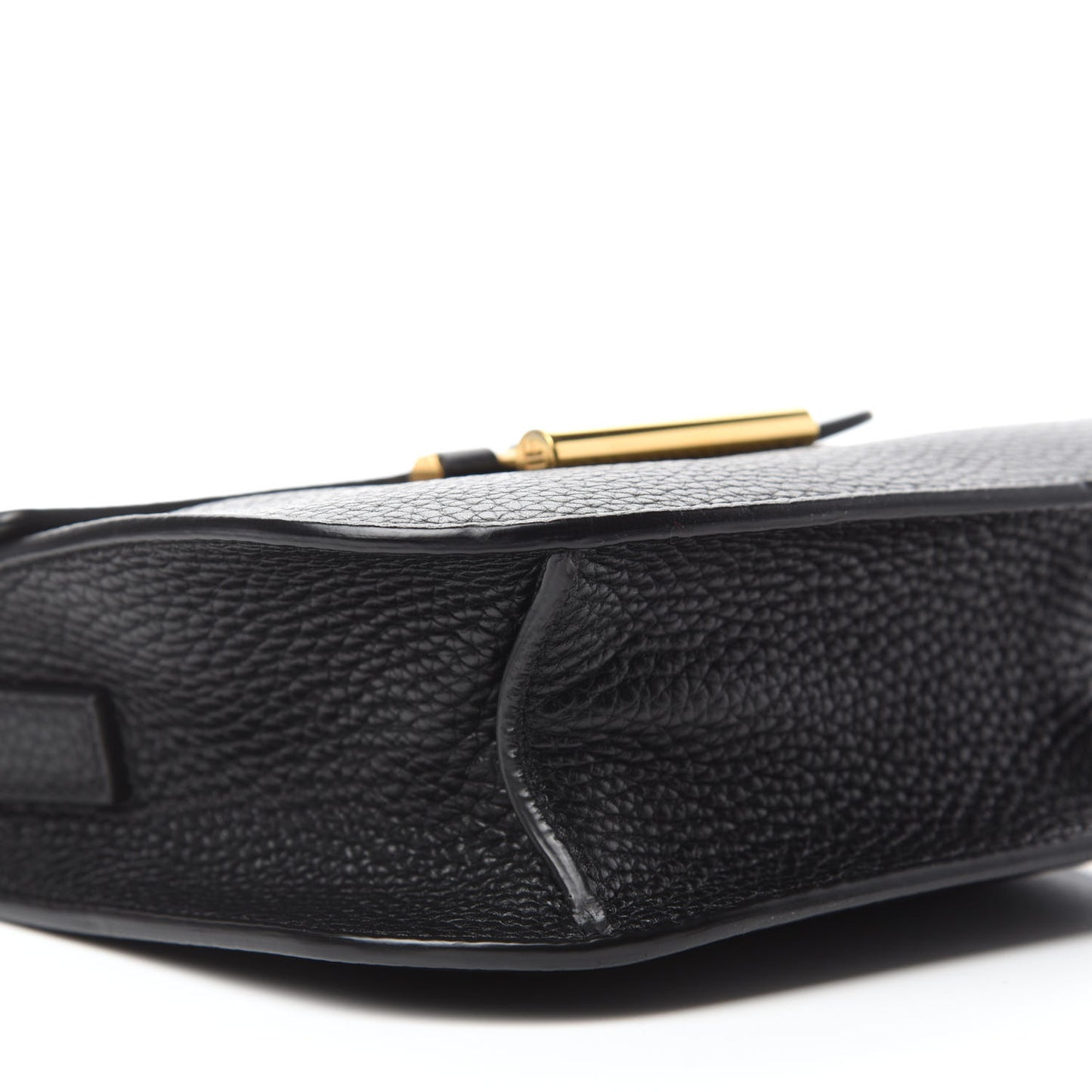 Calfskin Small T Clasp Tara Crossbody Bag Black