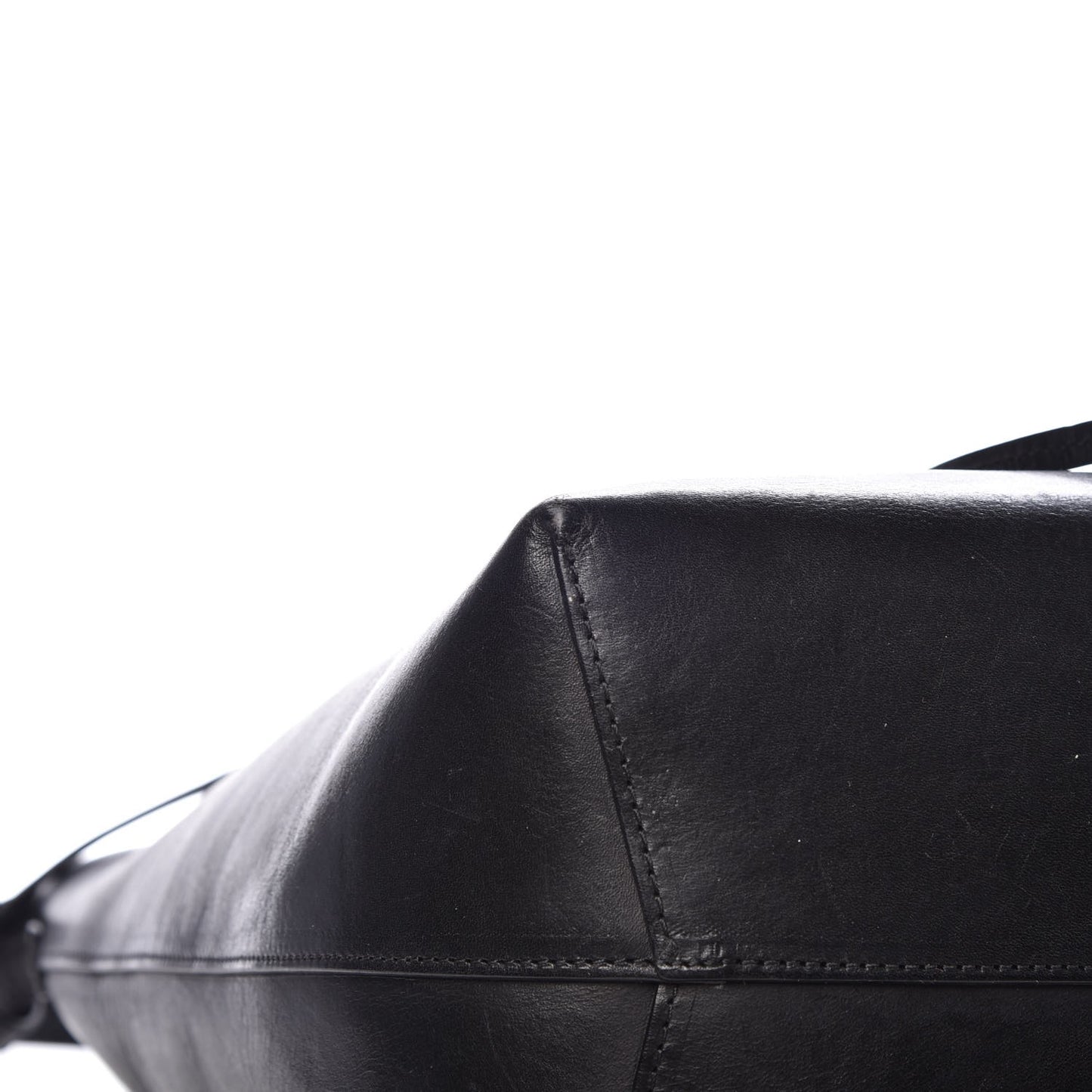 Vegetable Tanned Calfskin Bucket Bag Black