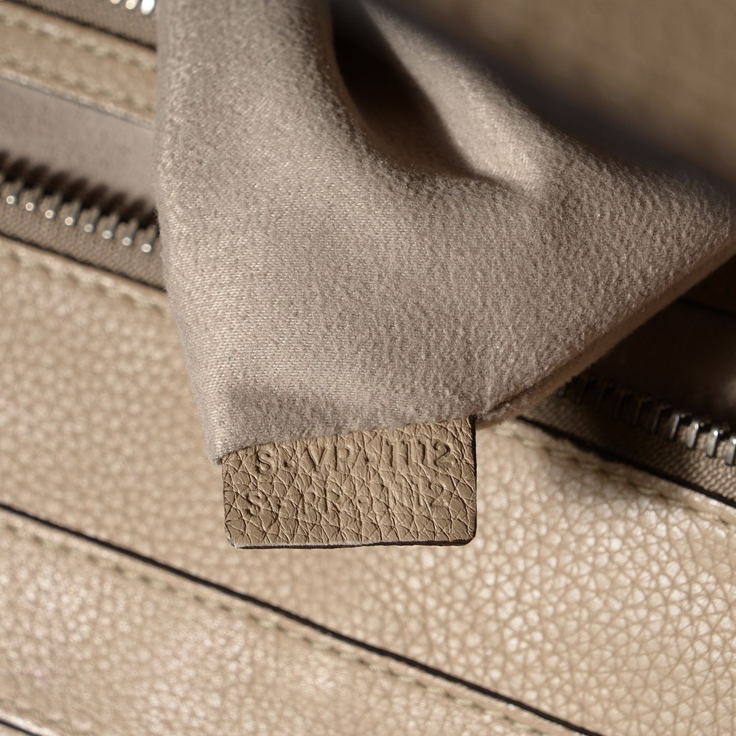 Celine Drummed Calfskin Mini Luggage Dune 7 of 9
