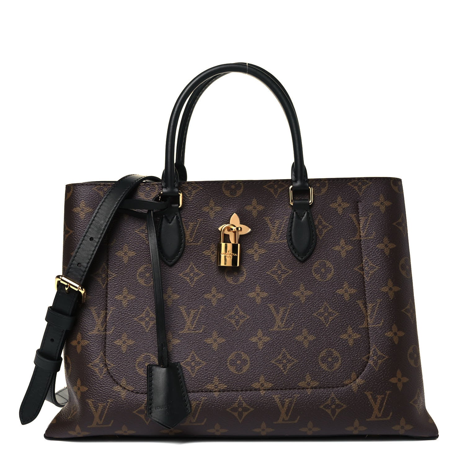 Louis Vuitton Monogram Flower Tote Black 1 of 9