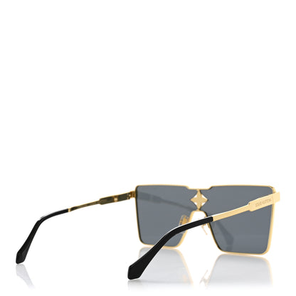 Louis Vuitton Acetate Swarovski Crystal Cyclone Sunglasses Z1700U Gold 4 of 8
