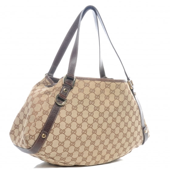 Monogram Medium Abbey Shoulder Bag Dark Brown