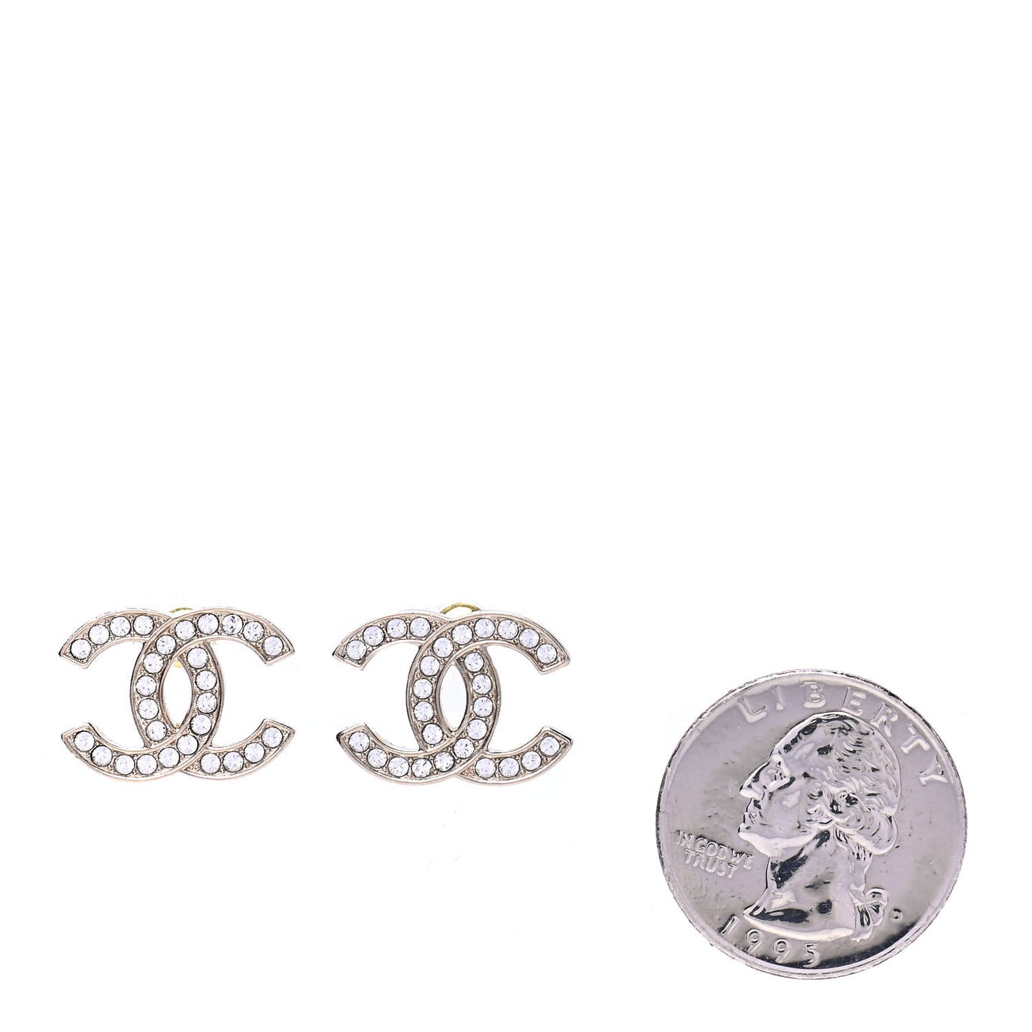 Crystal CC Earrings Gold