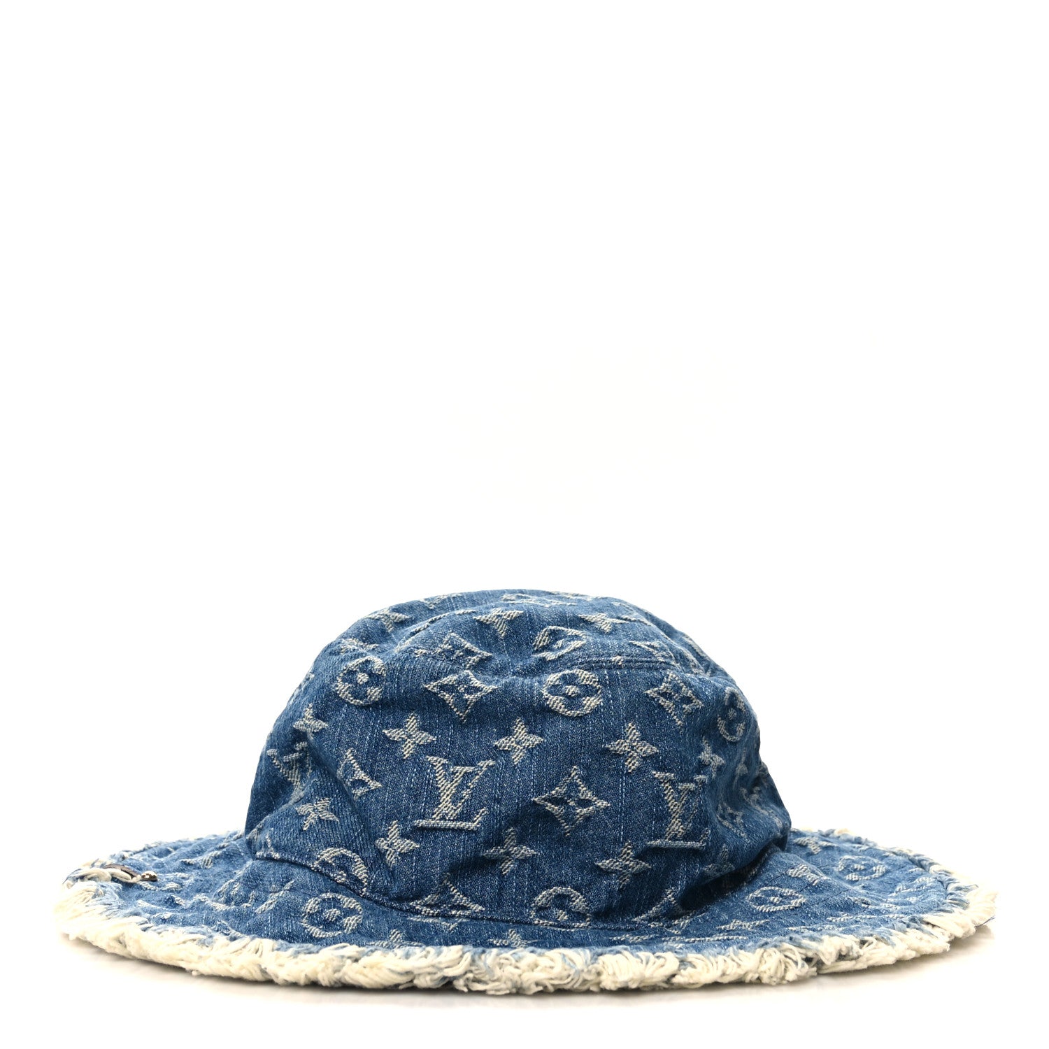 Louis Vuitton Monogram Denim Fringe Bob Bucket Hat M Blue 1 of 8
