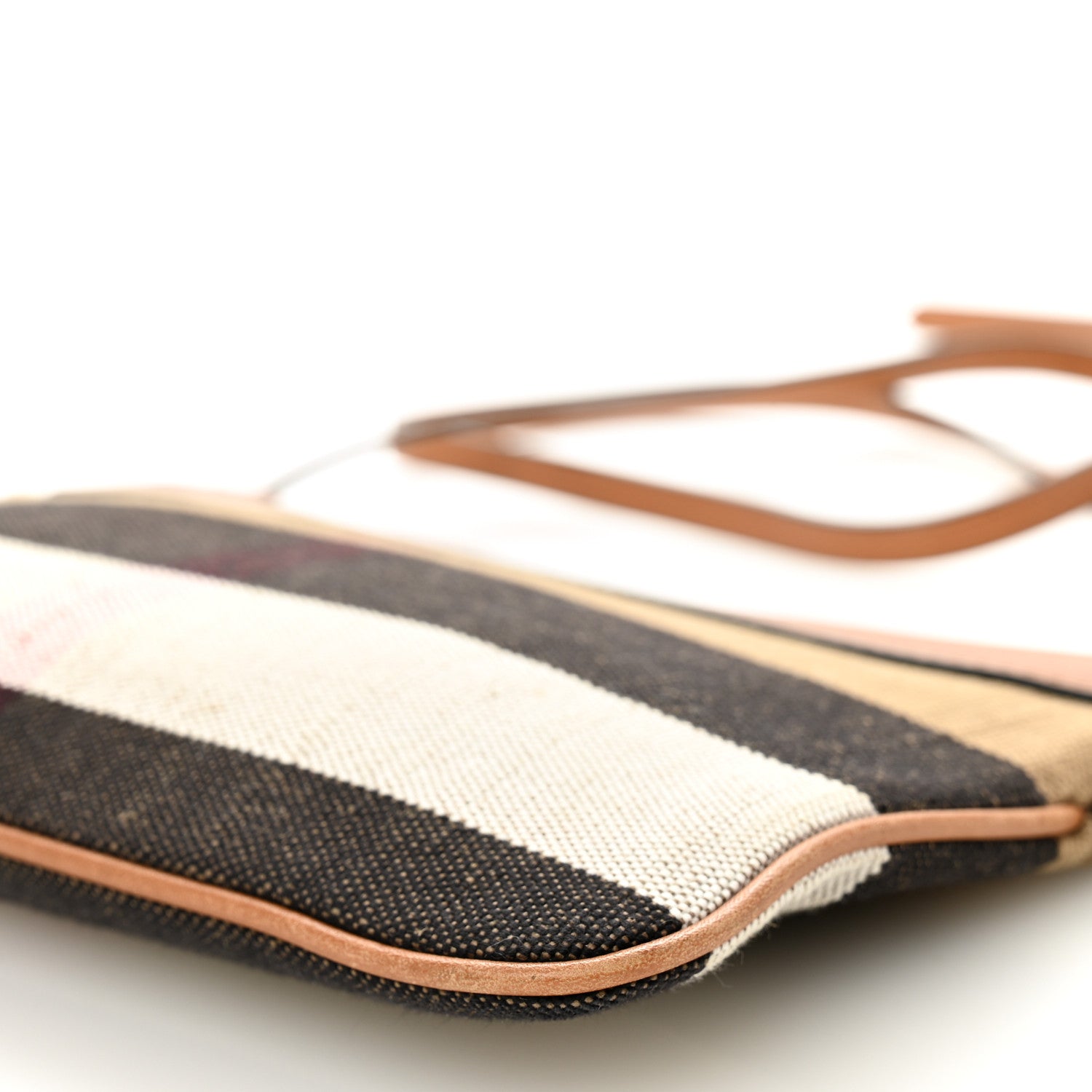 Burberry Mega Check Peyton Crossbody Clutch Bag Saddle Brown 11 of 11