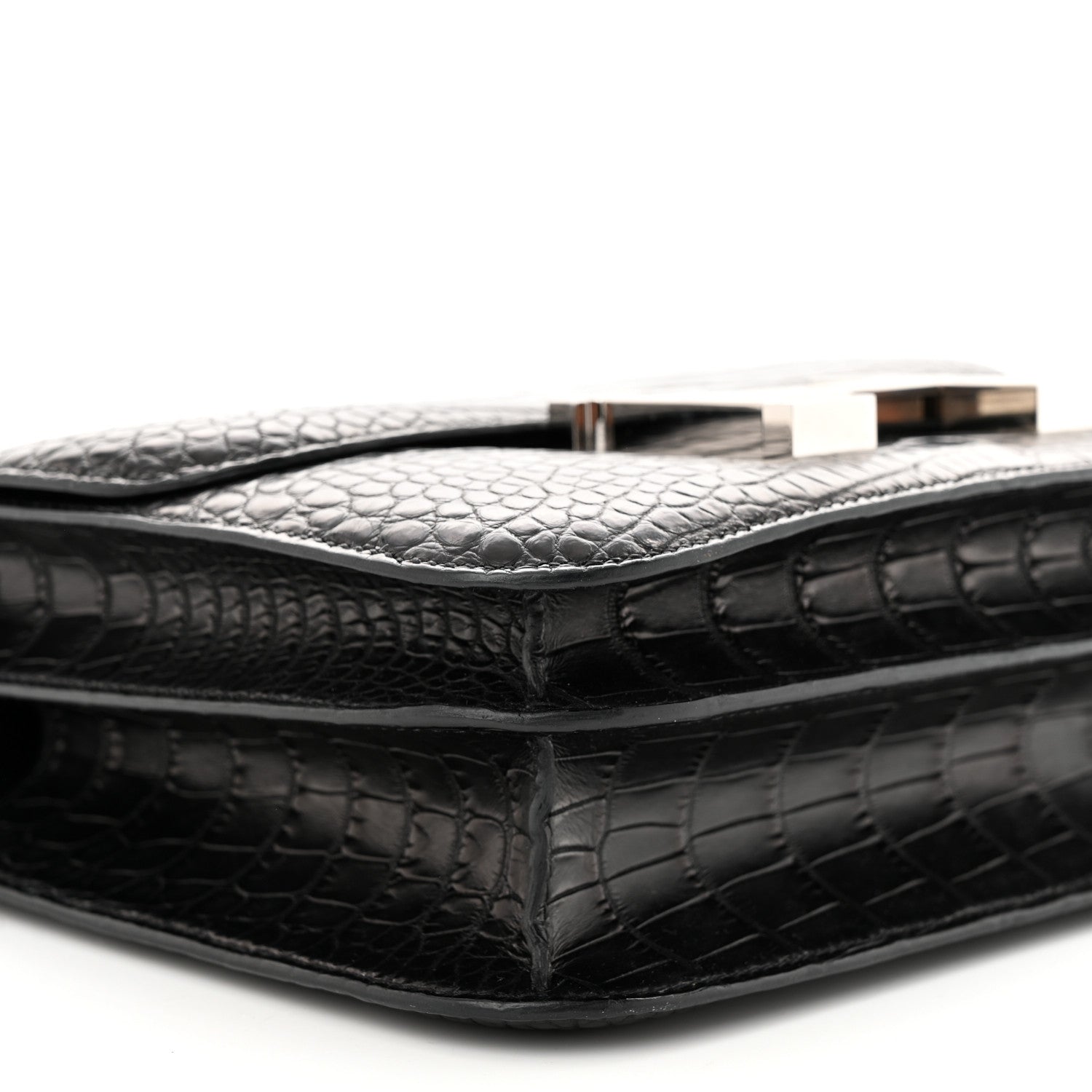 Hermes Matte Alligator Lizard Constance 24 Black Ombre 9 of 11
