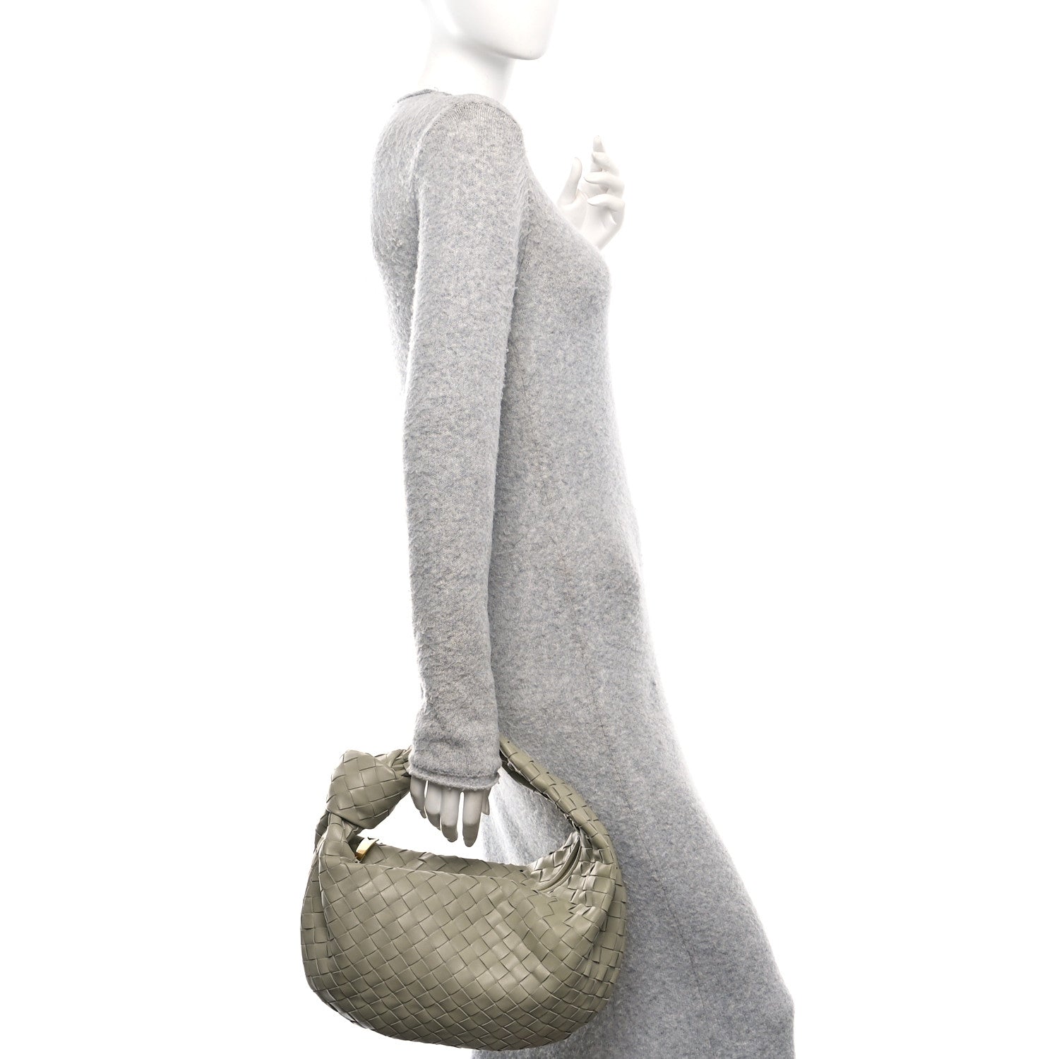 Bottega Veneta Nappa Intrecciato Teen Jodie Hobo Travertine 2 of 10