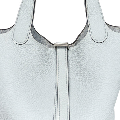 Hermes Taurillon Clemence Picotin Lock 18 PM Bleu Pale 5 of 10