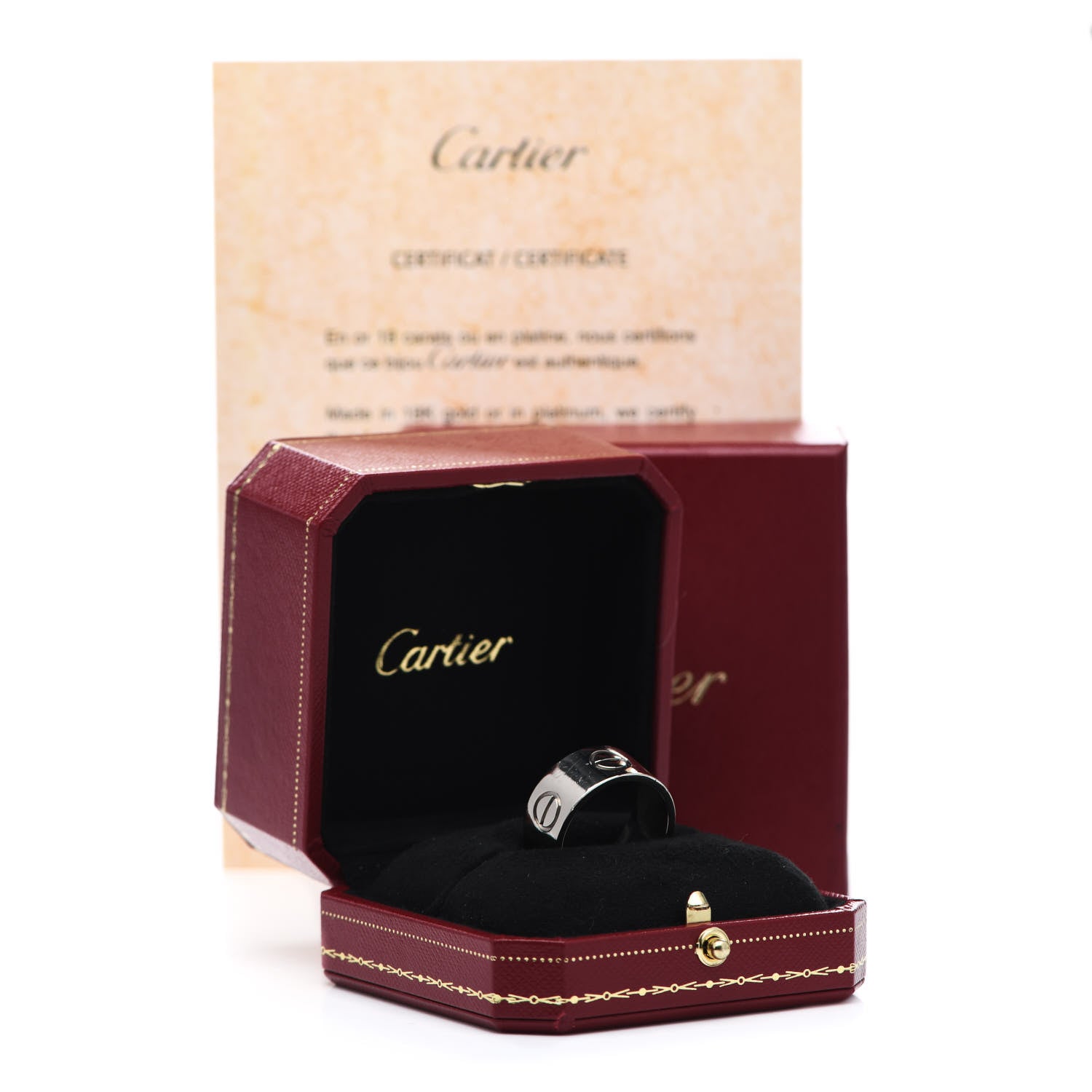 Cartier 18K White Gold 11mm LOVE Ring 66 11.5 5 of 5