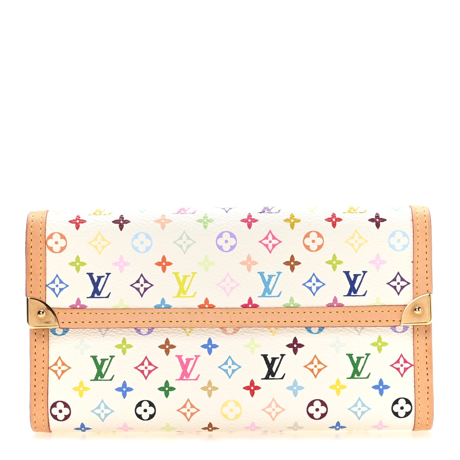 Louis Vuitton Monogram Multicolor Porte Tresor International Wallet White 1 of 7