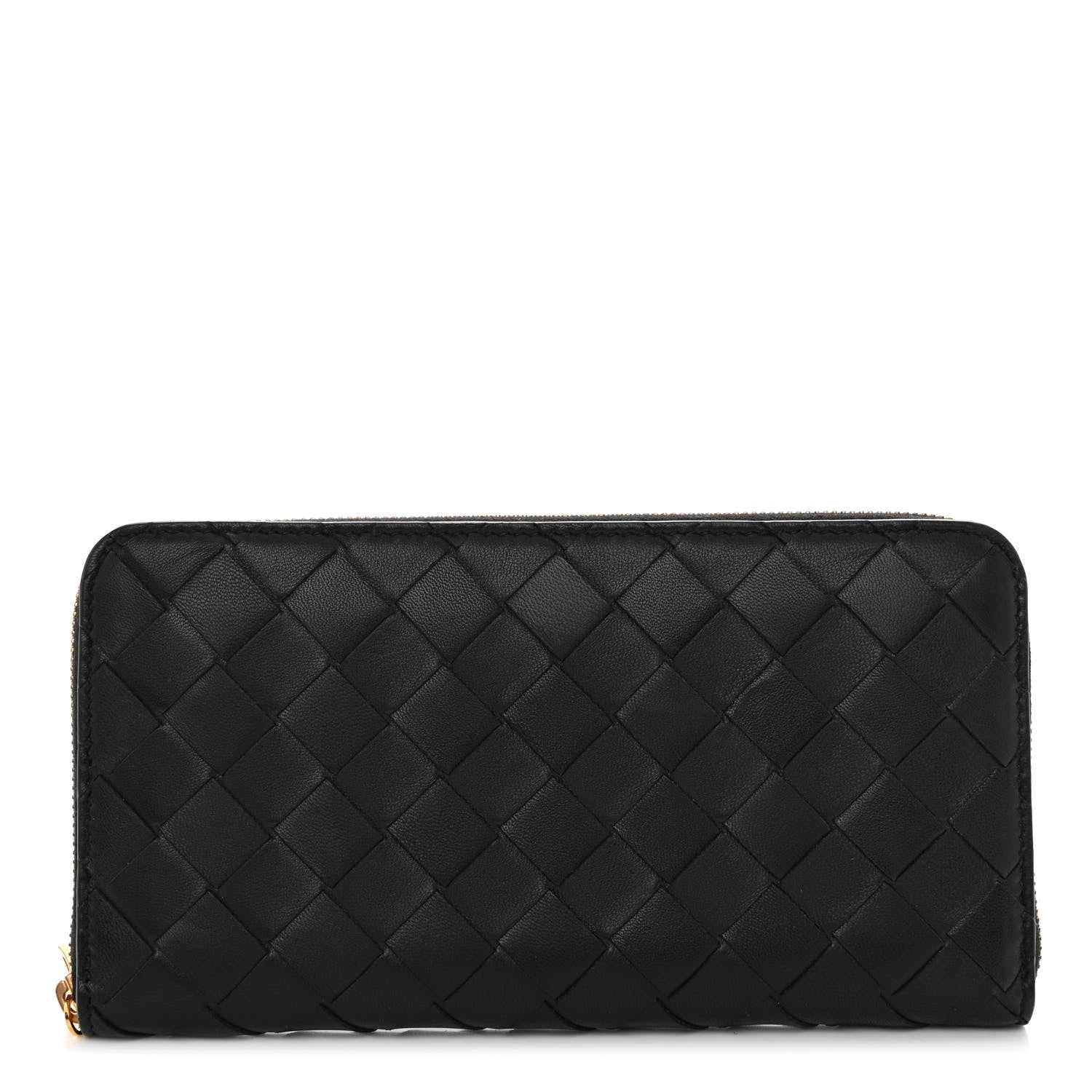 Bottega Veneta Nappa Intrecciato Zip Around Wallet Black 1 of 6