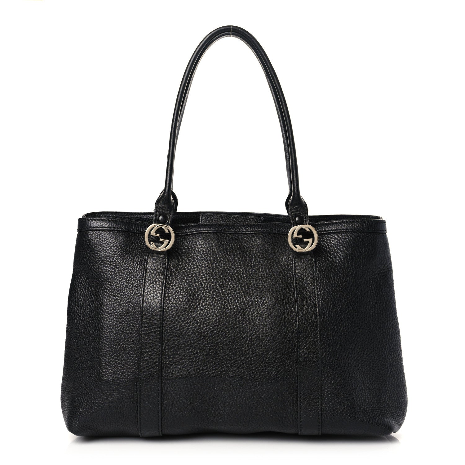 Gucci Pebbled Calfskin Old Libeccio Miss GG Tote Black 1 of 9
