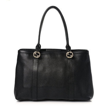 Gucci Pebbled Calfskin Old Libeccio Miss GG Tote Black 1 of 9