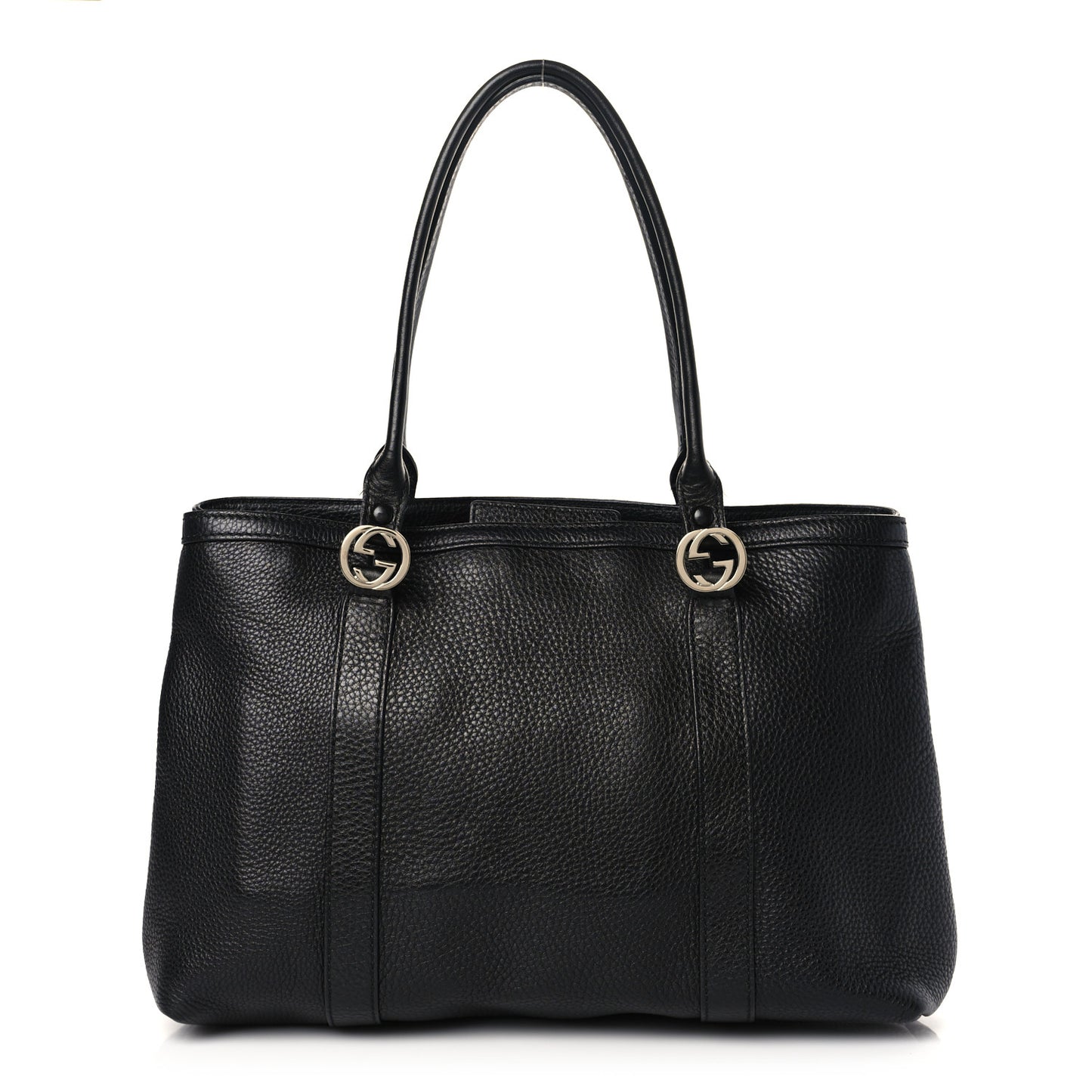 Pebbled Calfskin Old Libeccio Miss GG Tote Black