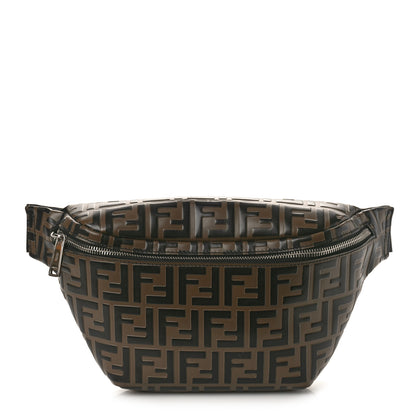 Fendi Vitello Century Bi-Color FF 1974 Embossed Belt Bag Maya Black 1 of 10