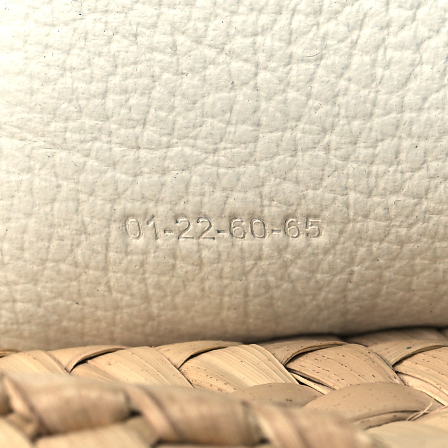 Chloe Raffia Calfskin Marcie Basket White 7 of 10