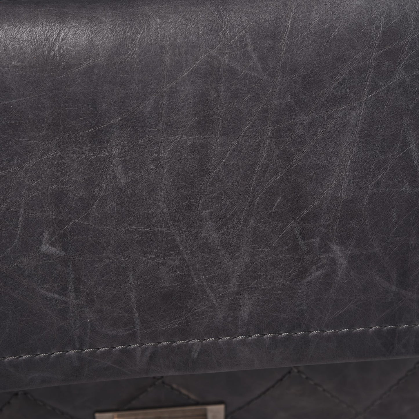 Aged Calfskin Quilted 50th Anniversary 2.55 Reissue 227 Flap Grey