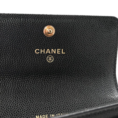 Chanel Caviar Quilted Boy Flap Card Holder Black 6 of 8