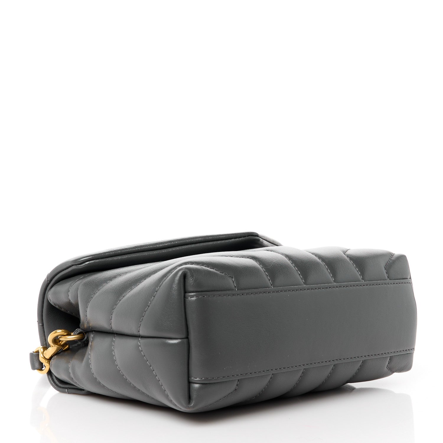 Saint Laurent Calfskin Y Quilted Monogram Toy Loulou Crossbody Bag Storm 4 of 11