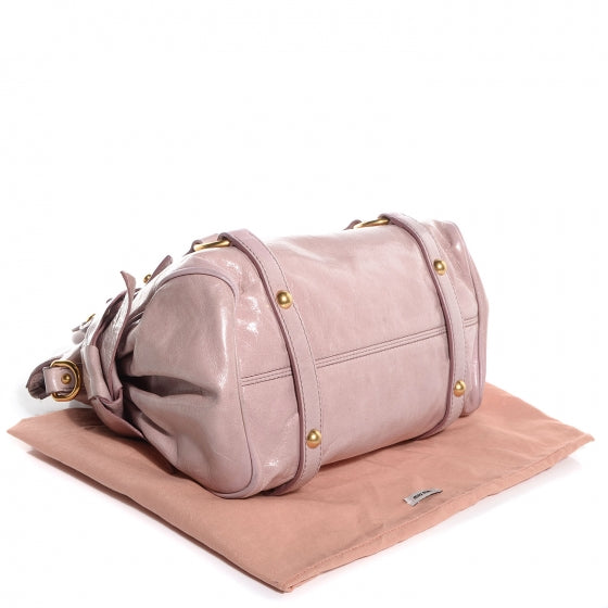 Miu Miu Vitello Lux Mini Bow Bag Mughetto 80531 – FASHIONPHILE