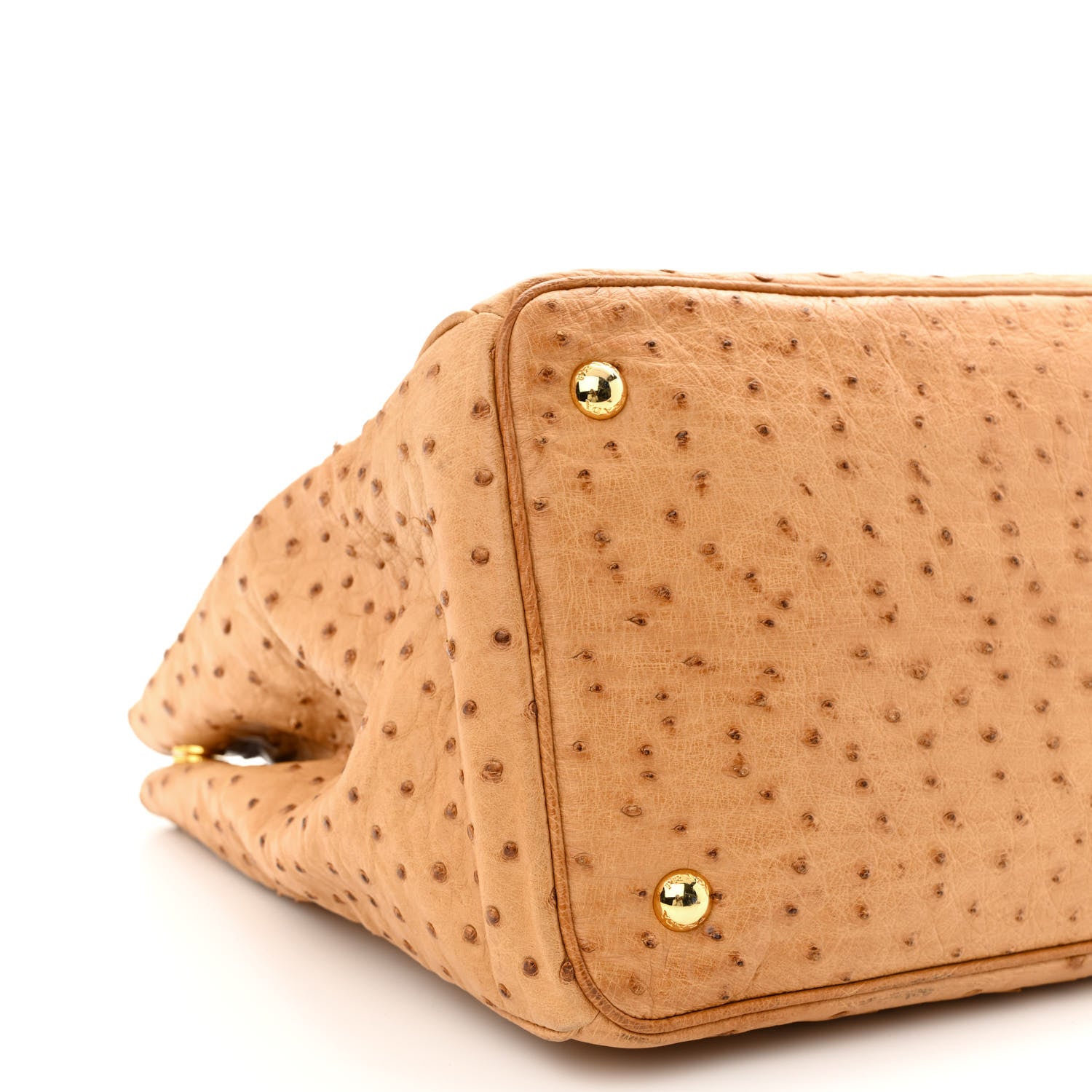 Prada Ostrich Executive Tote Cognac 11 of 18