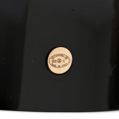 Chanel Resin Gripoix Cabochon CC Cuff Red Black Gold 4 of 7