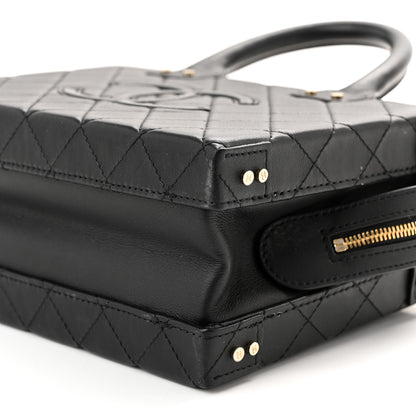 Chanel Calfskin Quilted Studded Square Vanity Case Black 10 of 10