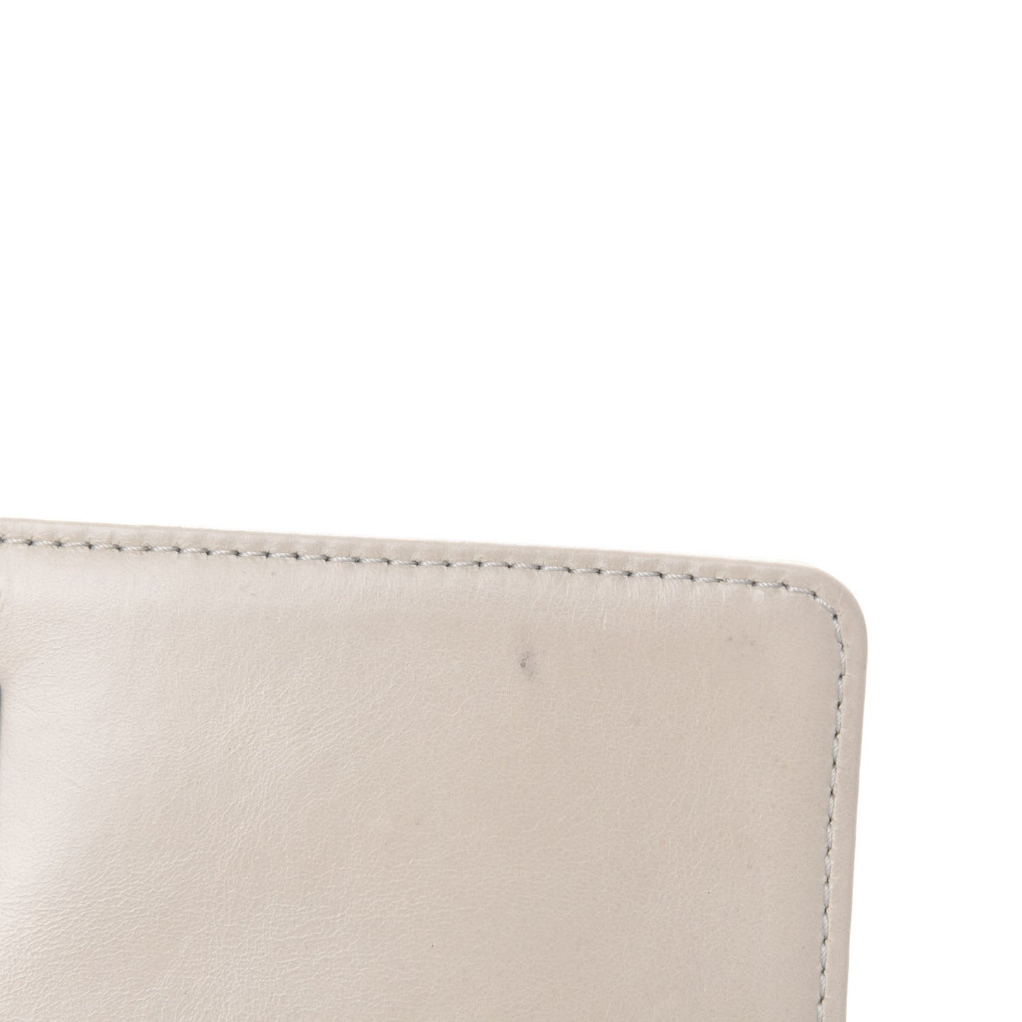 Calfskin Quilted Small Korean Garden Flap Off White