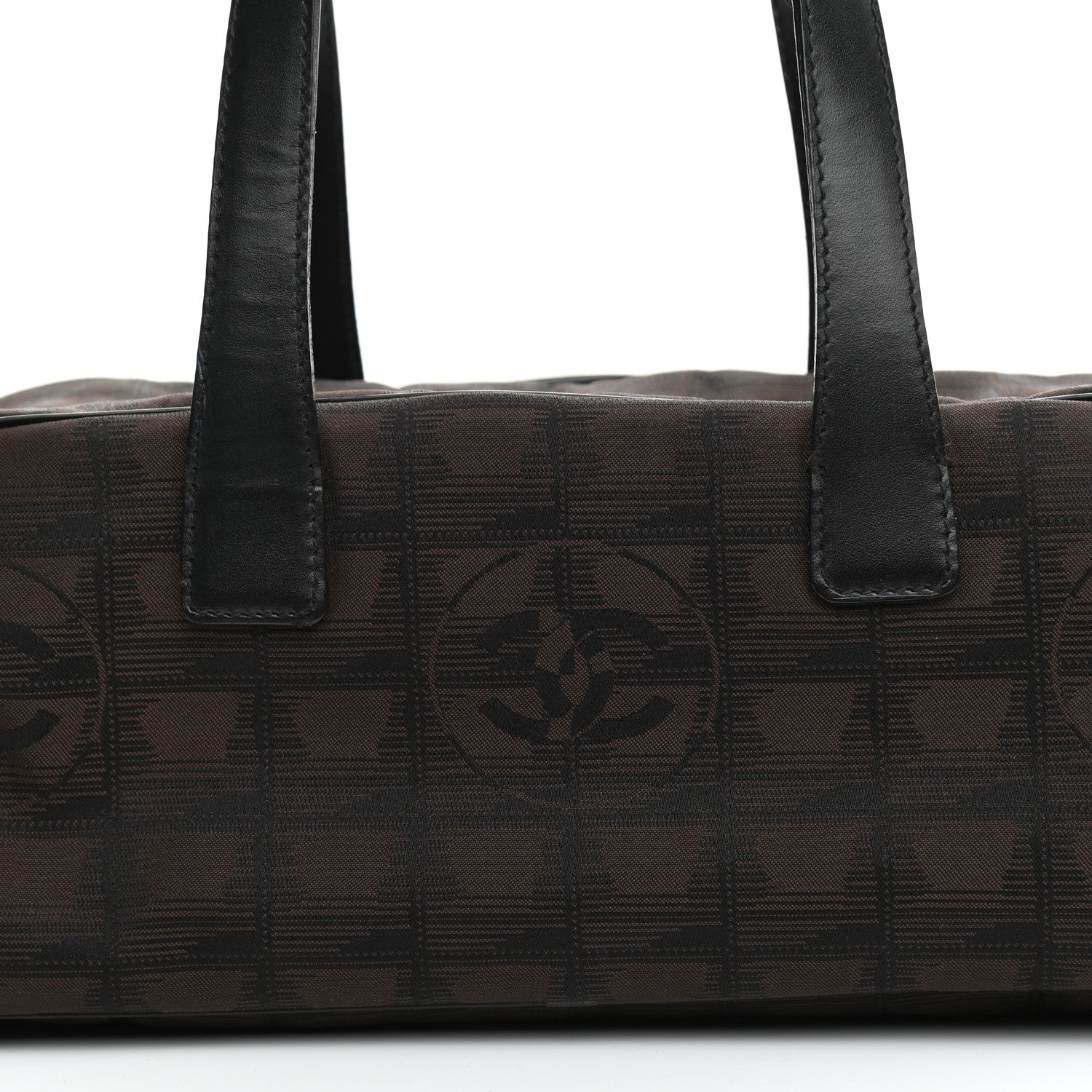 Chanel Nylon Travel Bowler Brown 8 of 11