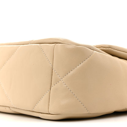Chanel Lambskin Quilted Medium Chanel 19 Flap Beige 10 of 10