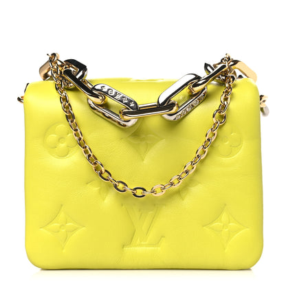 Louis Vuitton Lambskin Embossed Monogram Coussin Belt Vert Acide 1 of 10