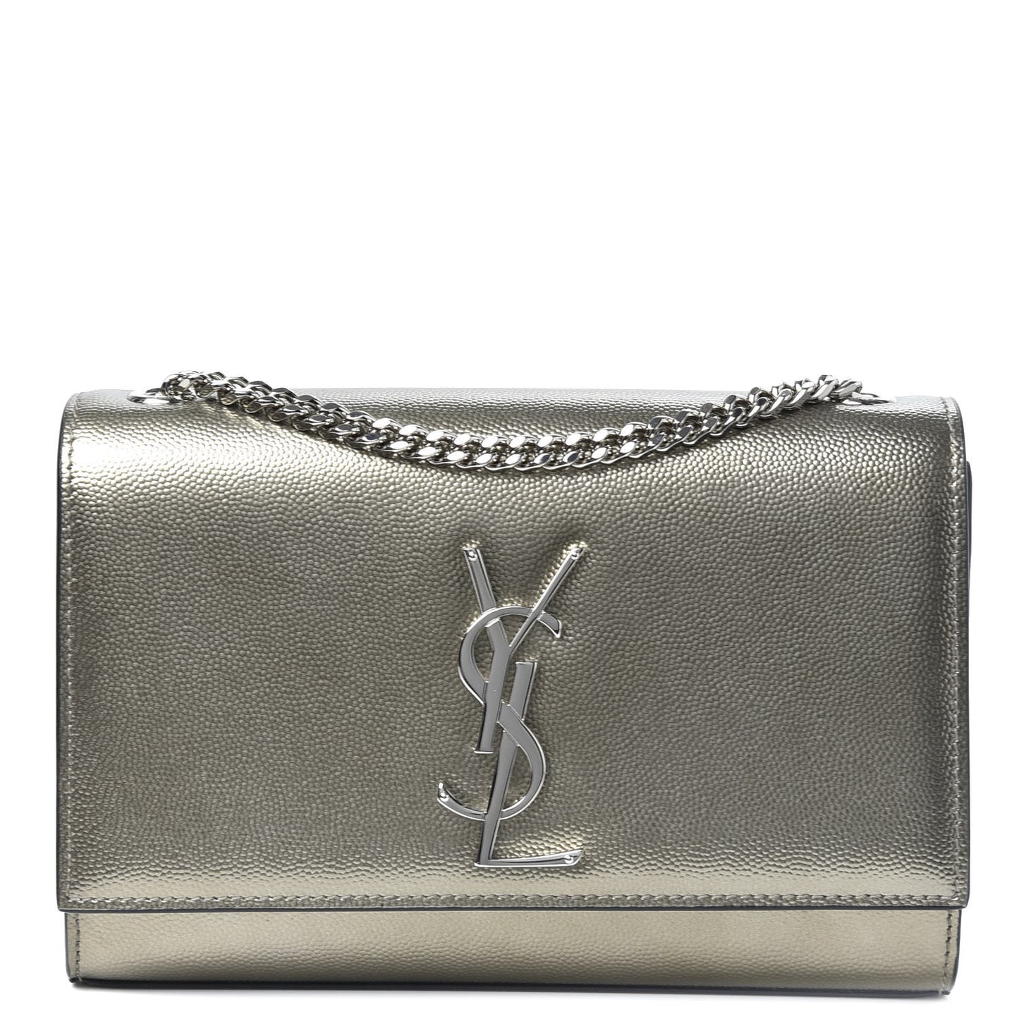 Grain De Poudre Small Monogram Kate Satchel Gold