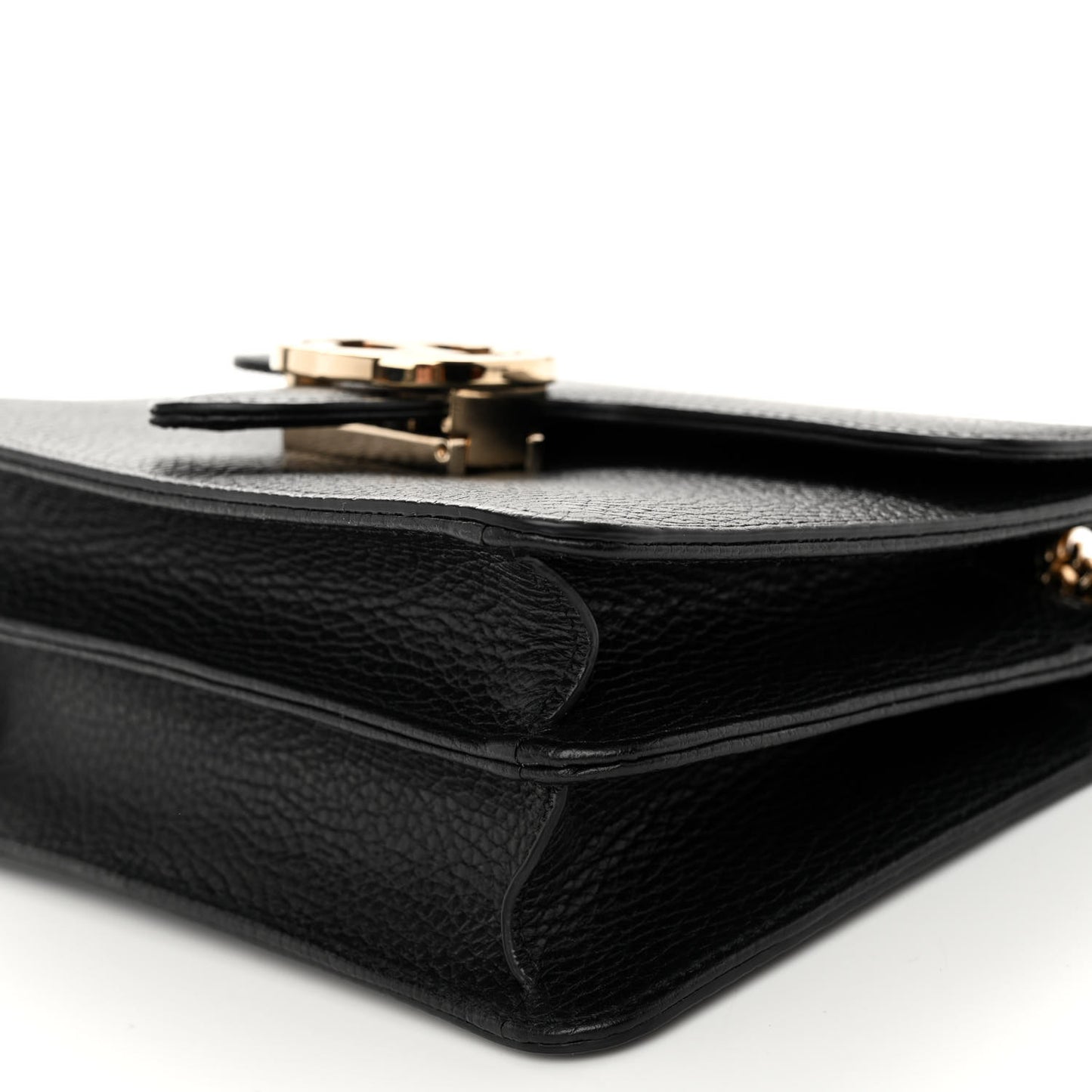 Dollar Calfskin Small Interlocking G Shoulder Bag Black