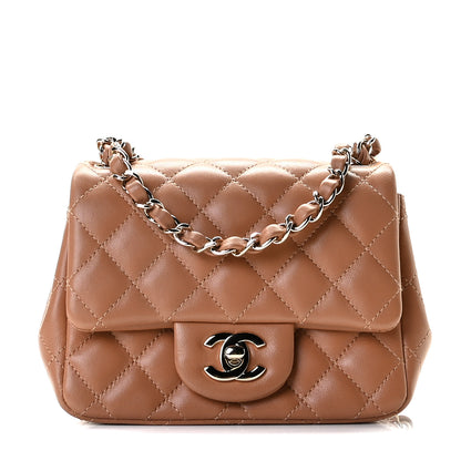 Chanel Lambskin Quilted Mini Square Flap Brown 1 of 9