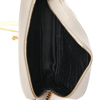 Saint Laurent Grain De Poudre Matelasse Monogram Mini Lou Camera Bag Crema Soft 5 of 10