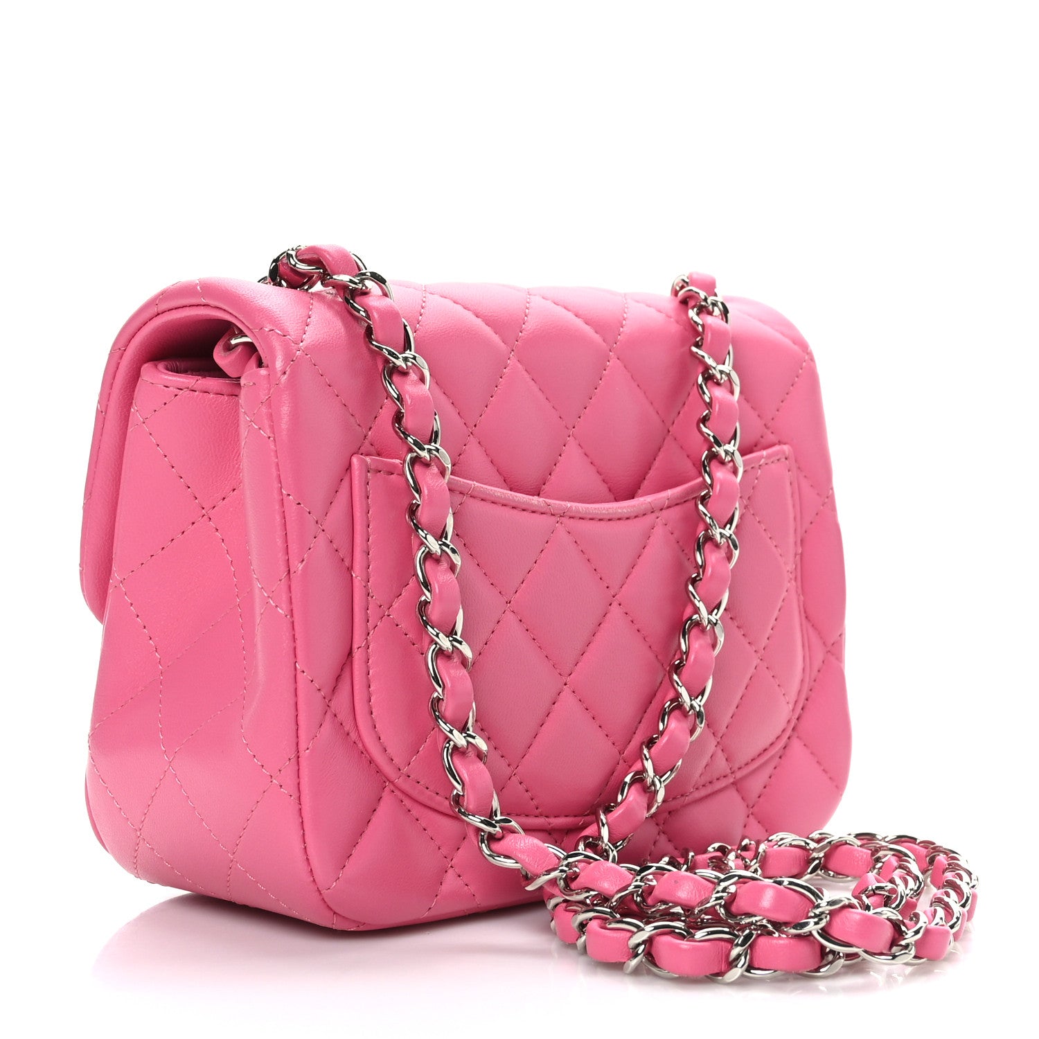 Chanel Lambskin Quilted Mini Square Flap Pink 3 of 9