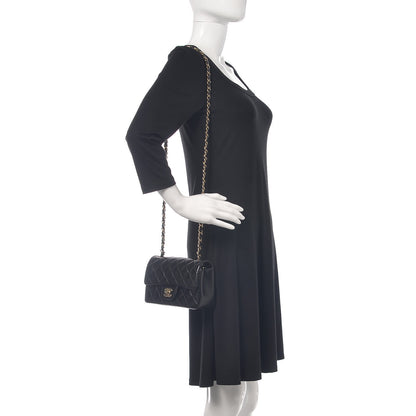 Chanel Lambskin Quilted Mini Rectangular Flap Black 2 of 10