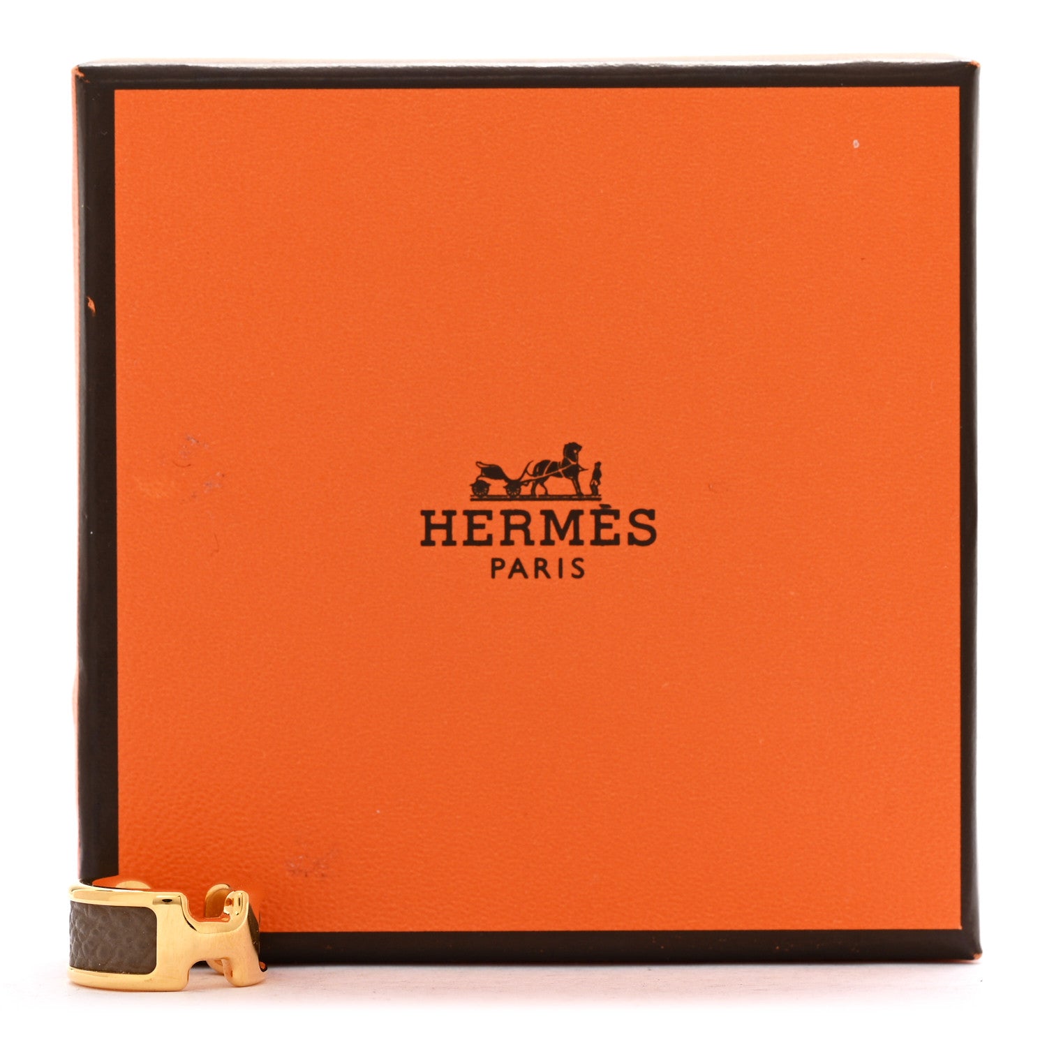 Hermes Epsom Olympe Ear Cuff Etoupe 5 of 5