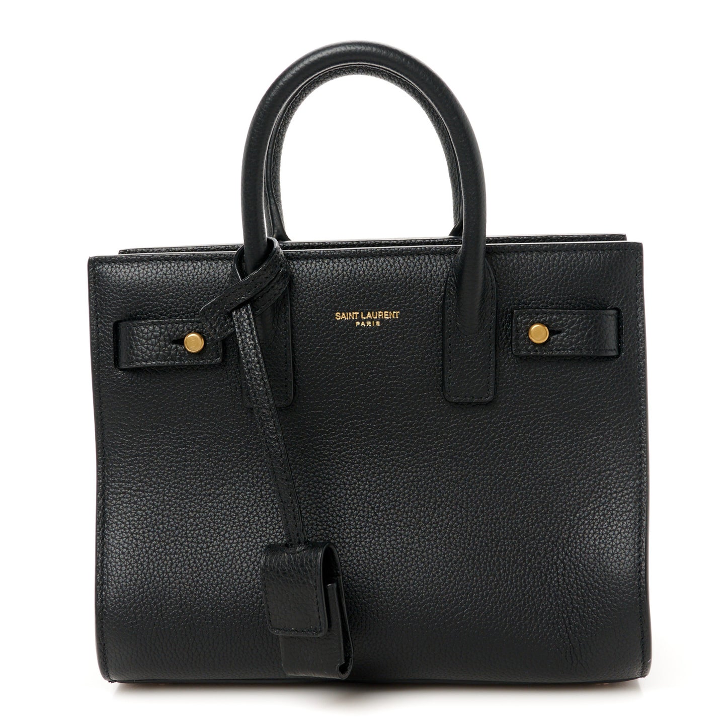 Grained Calfskin Nano Supple Sac De Jour Black