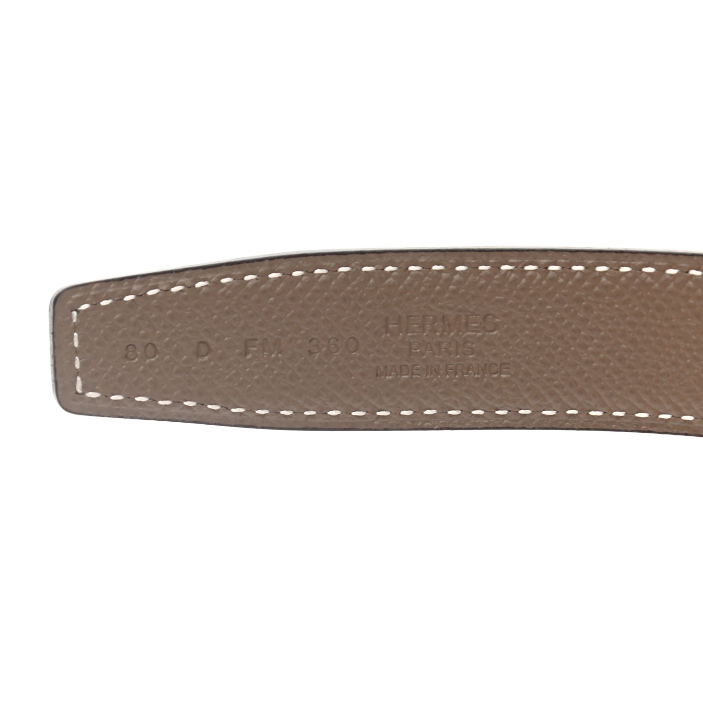 Swift Epsom 24mm Mini Constance H Belt 80 Black Etoupe