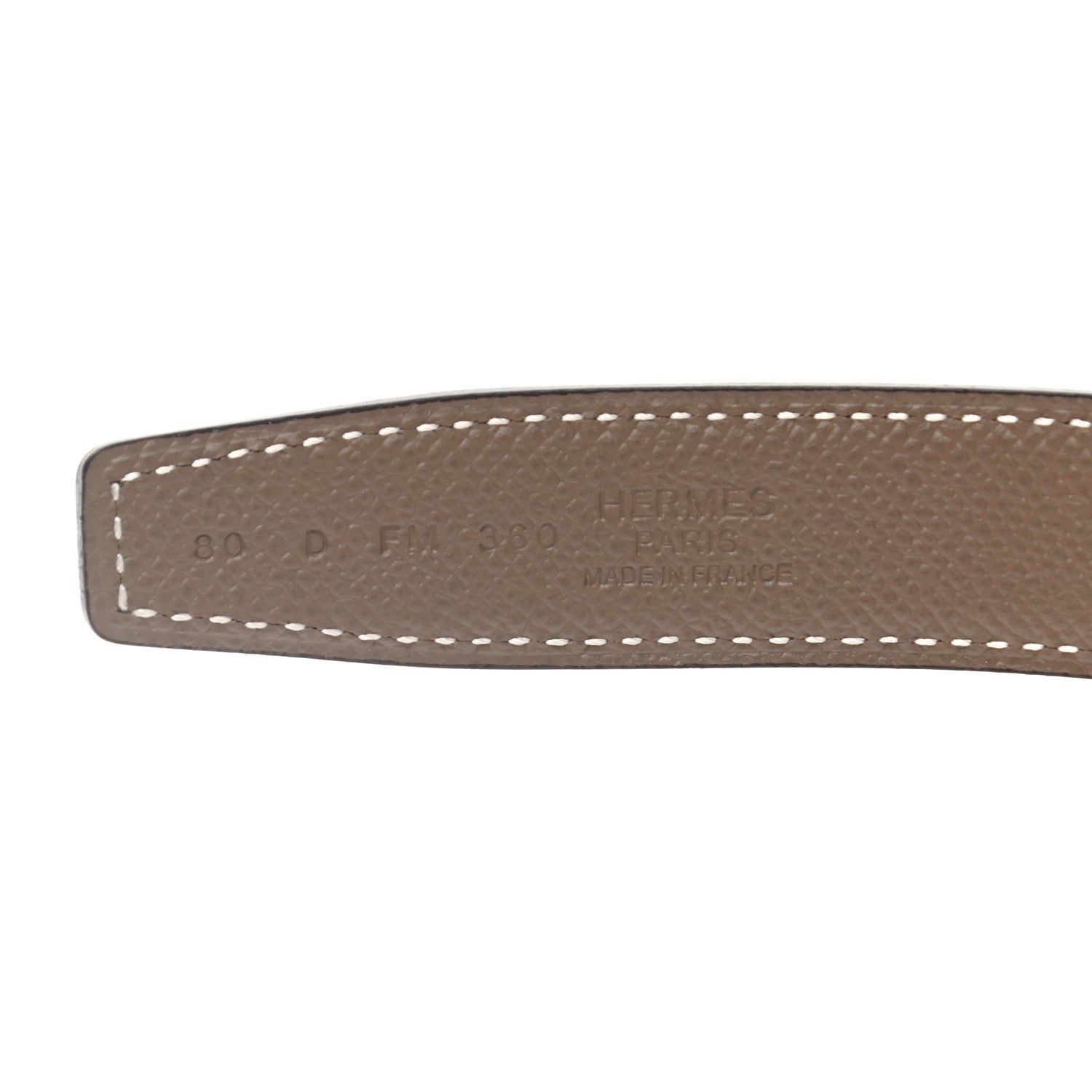 Hermes Swift Epsom 24mm Mini Constance H Belt 80 Black Etoupe 3 of 6
