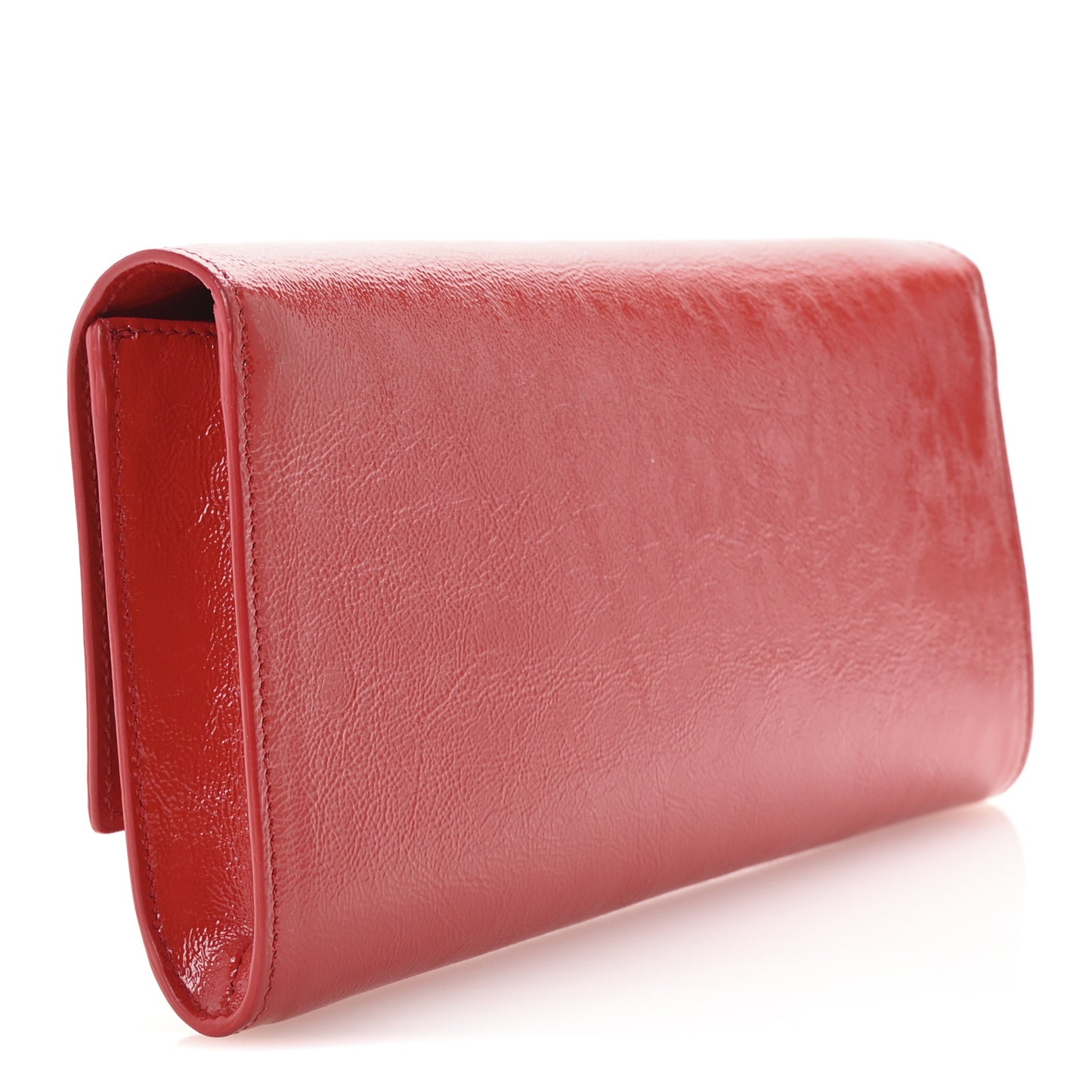Textured Patent Monogram Belle De Jour Clutch Red