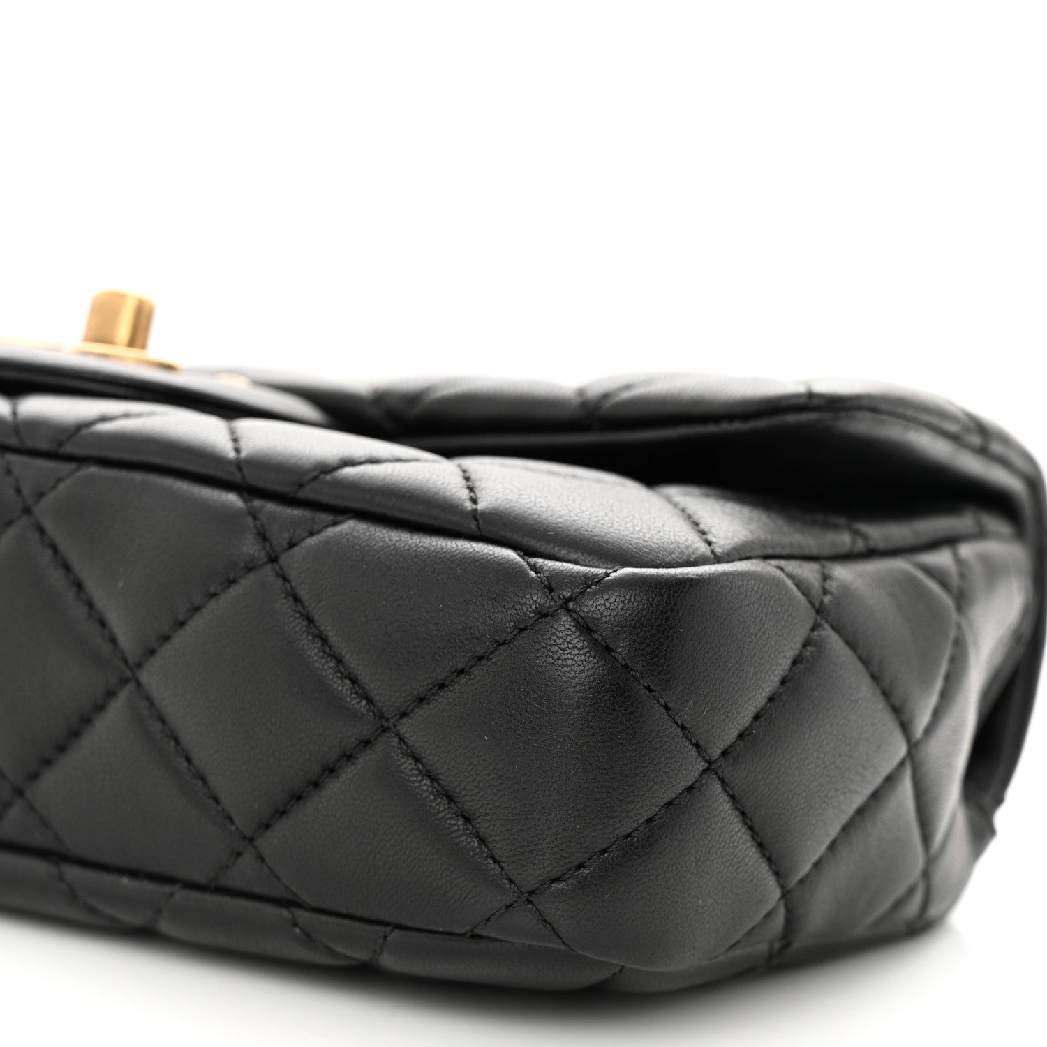 Chanel Lambskin Small Grocery By Chanel Flap Black 13 of 16